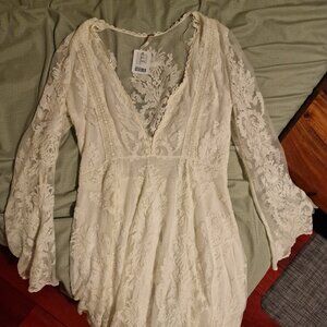 New with Tags Free People Reign Over me Lace Dress Size 6
